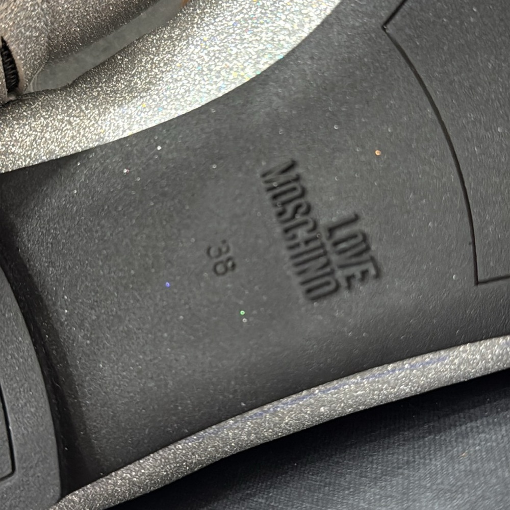 Love Moschino Glitter Argento Ankle Boots - Picture 7 of 11